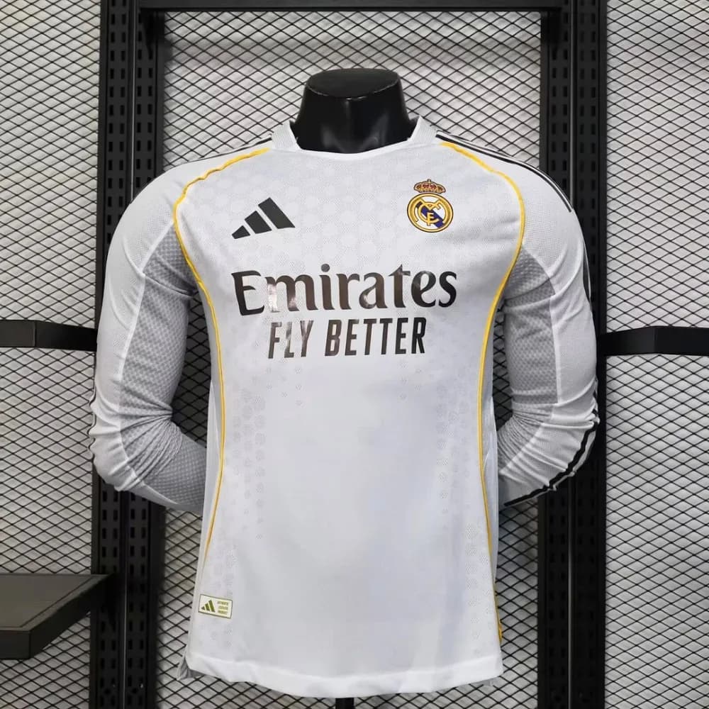 Real Madrid Home 25/26 Player Version - Long Sleeve Lengan Panjang