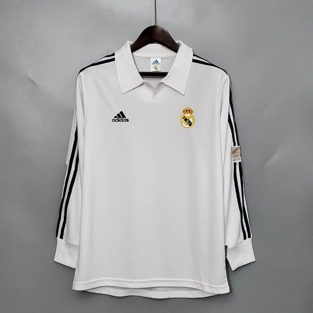 Real Madrid Home 01/02 Retro - Long Sleeve Lengan Panjang