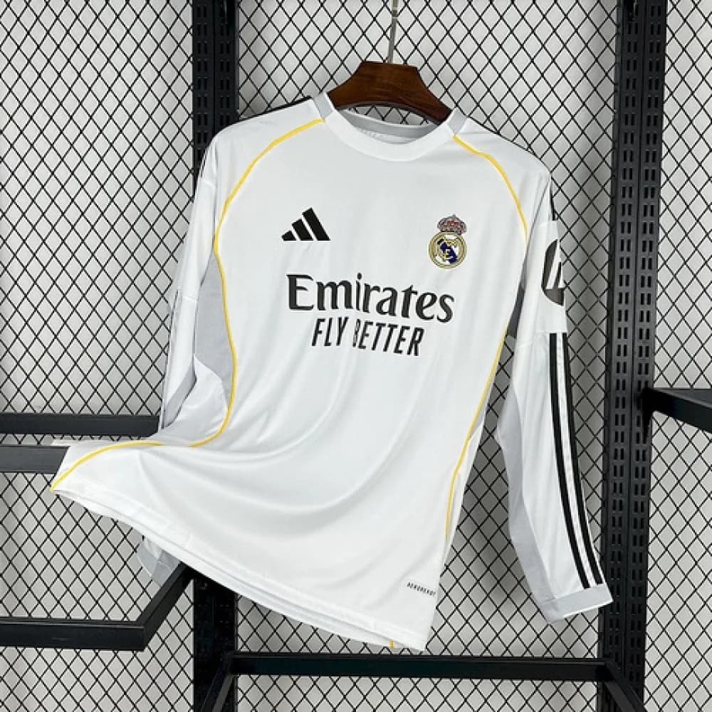 Real Madrid Home 25/26 Fans Version - Long Sleeve Lengan Panjang
